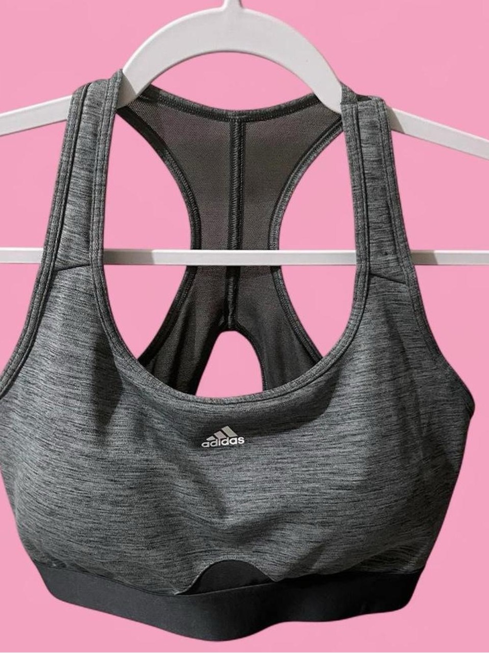 Adidas Sports Bra Womens Large Gray